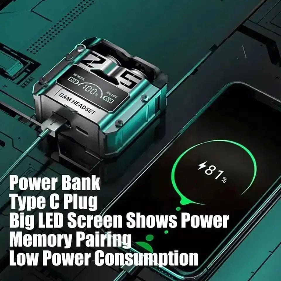 M25 Gaming Wireless Earbuds, TWS Wireless Headphones Earphones, Bluetooth Touch Control Noise Reduction Stereo Earbuds, Stereo Sports Waterproof Earbuds With MIC M25 Gaming Wireless Earbuds, TWS Wireless Headphones Earphones, Bluetooth Touch Control Noise Reduction Stereo Earbuds, Stereo Sports Waterproof Earbuds With MIC
